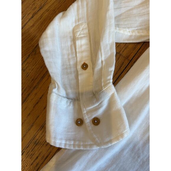 J.L. Powell Shirt Mens 2XL XXL White Cotton Long Sleeve Button Front Pockets - Picture 4 of 8